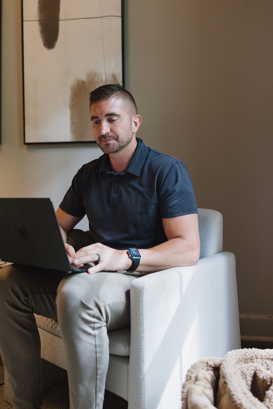 man working in office