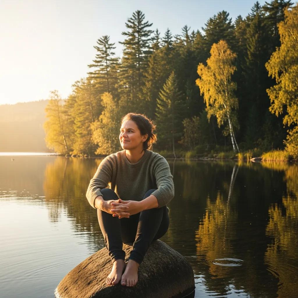 Person reflecting outdoors, symbolizing personal growth and the benefits of counseling