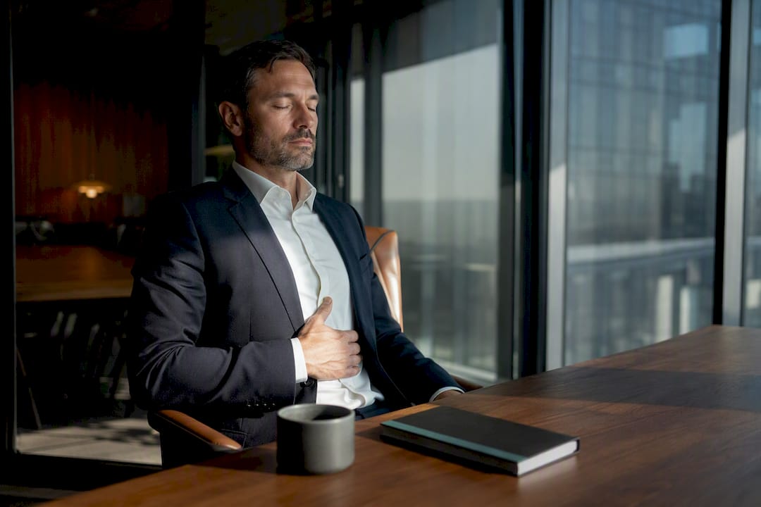 Executive practicing a regulated pause