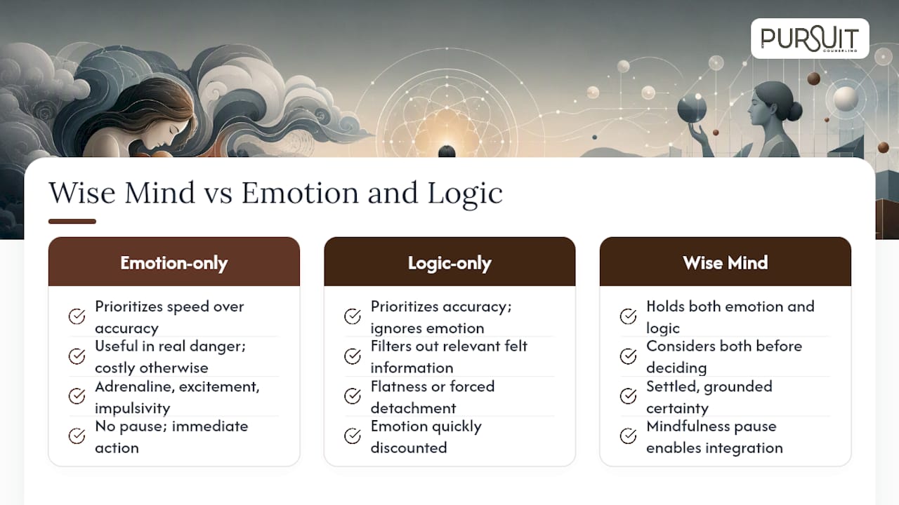Why Does Wise Mind Actually Work? The Psychology Behind It — overview diagram