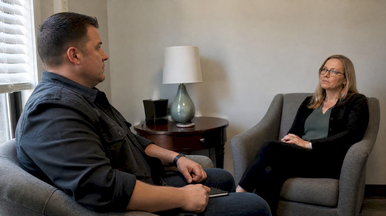 Founder pausing during decision coaching conversation